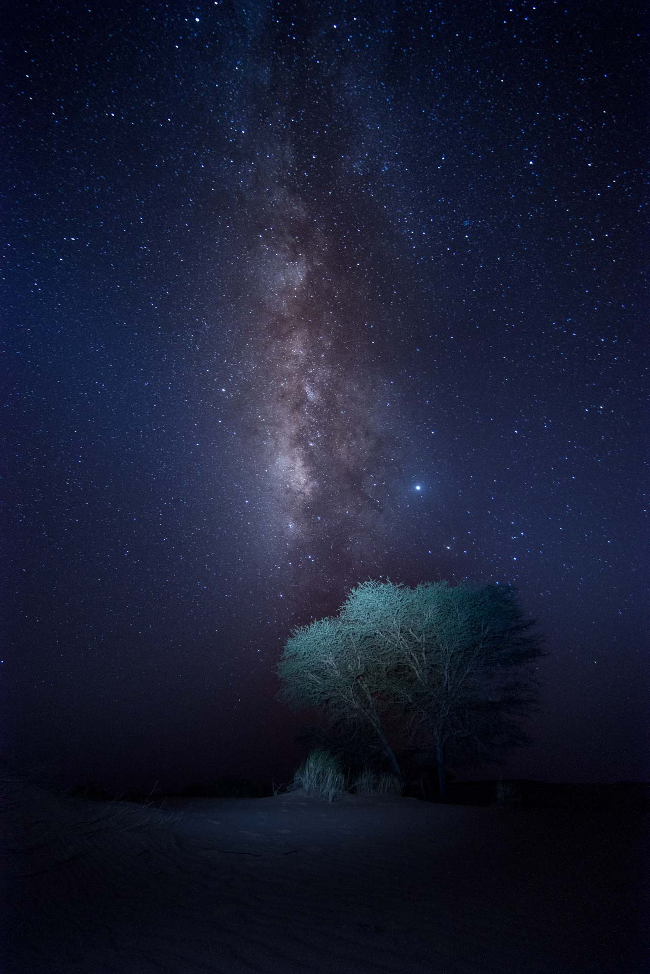 Langzeitbelichtung der Milchstraße